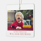 Mijn eerste kerst nieuwe baby foto keramisch ornament (Links)