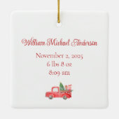 Mijn eerste kerst nieuwe baby foto keramisch ornament (Achterkant)