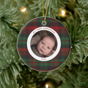 Mijn eerste kerst nieuwe baby geplakt foto vakanti keramisch ornament