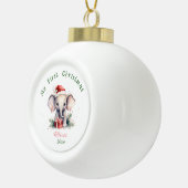 Mijn eerste Kerst Olifant aangepaste naam Keepsake Keramische Bal Ornament (Rechts)