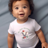 Mijn eerste Kerst Olifant aangepaste naam Keepsake Romper