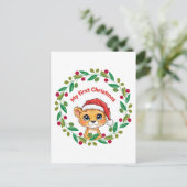 Mijn eerste kerst Ornament Briefkaart (Staand voorkant)