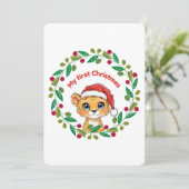 Mijn eerste kerst Ornament Kaart (Staand voorkant)