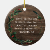 Mijn eerste kerst Ornament met geboortedatum (Achterkant)