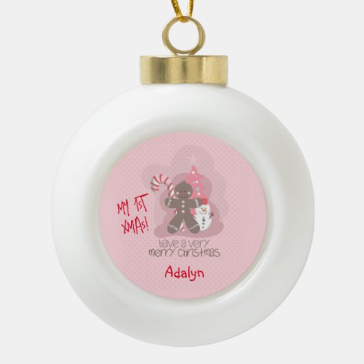 MIJN EERSTE KERST ORNAMENT VOOR BABY GIRL (Voorkant)