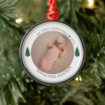 Mijn eerste kerst Persoonlijke naam Jaar Foto