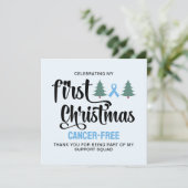 MIJN EERSTE KERST Prostaatkanker-vrij Dank u Feestdagenkaart (Staand voorkant)