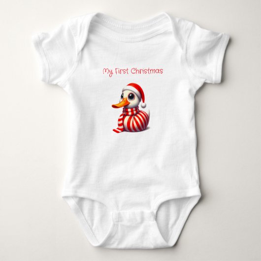 Mijn eerste kerst Santa Eend Romper (Voorkant)
