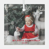 Mijn eerste kerst - Schattige Baby Photo Ornament (Voorkant)