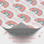 Mijn eerste kerst Schattige inpakpapier<br><div class="desc">Vier een kostbare mijlpaal met inpakpapier zo zoet en uniek als de gelegenheid zelf! Ontdek het My First Christmas Rainbow Wrapping Paper - de perfecte keuze voor het herdenken van het allereerste vakantieseizoen van een baby. Dit is niet alleen inpakpapier; het is een tedere omhelzing rond uw gekoesterde geschenken, waardoor...</div>