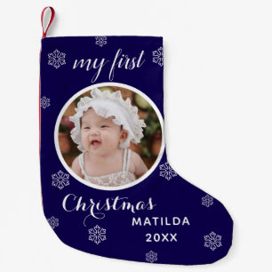 Mijn eerste kerst Schattigee Custom Baby Foto & Na Kleine Kerstsok