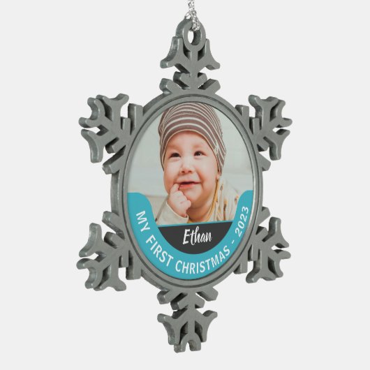 Mijn eerste kerst sneeuwvlok ingelijst Ornament -  (Links)