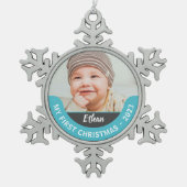 Mijn eerste kerst sneeuwvlok ingelijst Ornament -  (Voorkant)