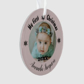 Mijn eerste kerst sneeuwvlok ingelijst Ornament (voorkant)