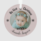 Mijn eerste kerst sneeuwvlok ingelijst Ornament (achterkant)