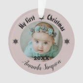 Mijn eerste kerst sneeuwvlok ingelijst Ornament (voorkant)