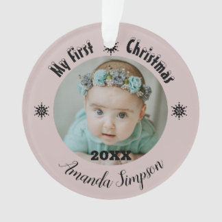 Mijn eerste kerst sneeuwvlok ingelijst Ornament