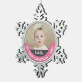 Mijn eerste kerst sneeuwvlok ingelijst Ornament - (Rechts)