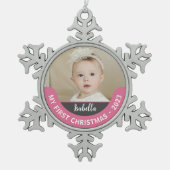 Mijn eerste kerst sneeuwvlok ingelijst Ornament - (Voorkant)