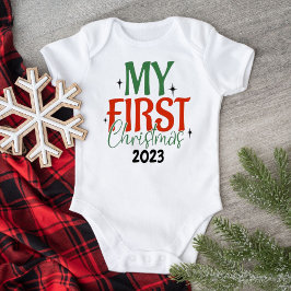 Mijn Eerste Kerst Snelstappende Ster Gepersonalise Romper
