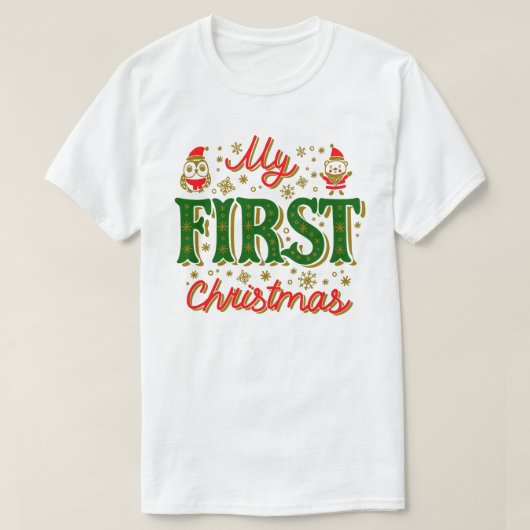 Mijn eerste kerst t-shirts (Design voorkant)