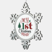 Mijn eerste kerst tin sneeuwvlok ornament (Rechts)
