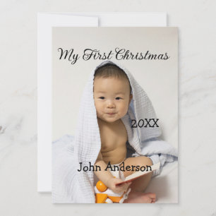 Mijn eerste kerst toevoegen baby naam datum jaar f kaart