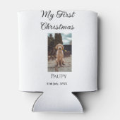 Mijn eerste kerst toevoegen naam hond kat jaar fot blikjeskoeler (Achterkant)