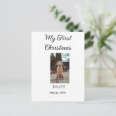 Mijn eerste kerst toevoegen naam hond kat jaar fot briefkaart (Staand voorkant)