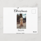 Mijn eerste kerst toevoegen naam hond kat jaar fot briefkaart (Achterkant)