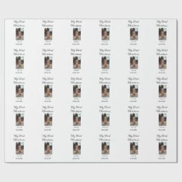 Mijn eerste kerst toevoegen naam hond kat jaar fot cadeaupapier