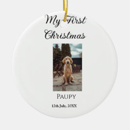 Mijn eerste kerst toevoegen naam hond kat jaar fot keramisch ornament