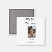 Mijn eerste kerst toevoegen naam hond kat jaar fot magneet (Voorkant / Achterkant)