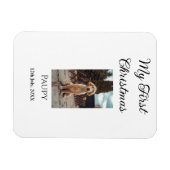 Mijn eerste kerst toevoegen naam hond kat jaar fot magneet (Horizontaal)