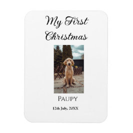 Mijn eerste kerst toevoegen naam hond kat jaar fot magneet