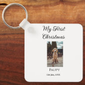 Mijn eerste kerst toevoegen naam hond kat jaar fot sleutelhanger (Voorkant)