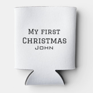 Mijn eerste kerst toevoegen naam mannelijke mannen blikjeskoeler