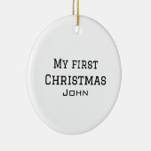 Mijn eerste kerst toevoegen naam mannelijke mannen keramisch ornament (Rechts)