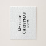 Mijn eerste kerst toevoegen naam mannelijke mannen legpuzzel<br><div class="desc">ontwerp</div>