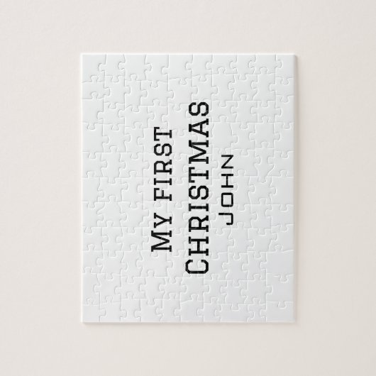 Mijn eerste kerst toevoegen naam mannelijke mannen legpuzzel (Verticaal)