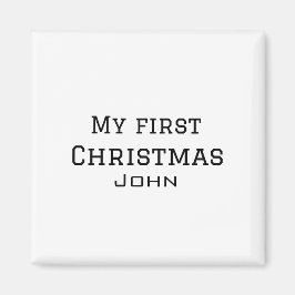 Mijn eerste kerst toevoegen naam mannelijke mannen magneet