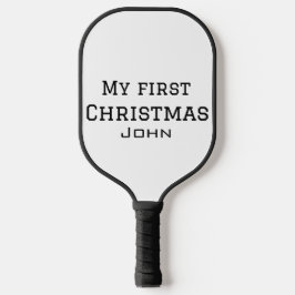 Mijn eerste kerst toevoegen naam mannelijke mannen pickleball paddle