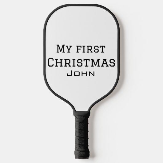 Mijn eerste kerst toevoegen naam mannelijke mannen pickleball paddle (Voorkant)
