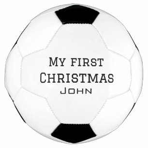 Mijn eerste kerst toevoegen naam mannelijke mannen voetbal