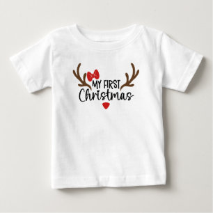 Mijn Eerste Kerst Typografie Eenvoudige Geweien Bo