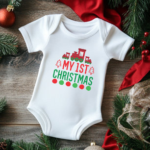 Mijn Eerste Kerst Typografie Lieve Trein Romper