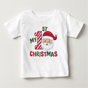 Mijn Eerste Kerst Typografie Schattige Kerstman