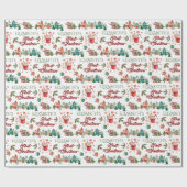 Mijn eerste kerst vakantie schattig cadeaupapier (Vlak)