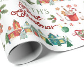 Mijn eerste kerst vakantie schattig cadeaupapier (Rol Hoek)