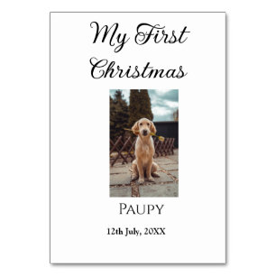 Mijn eerste kerst voeg huisdier naam hond kat jaar kaart